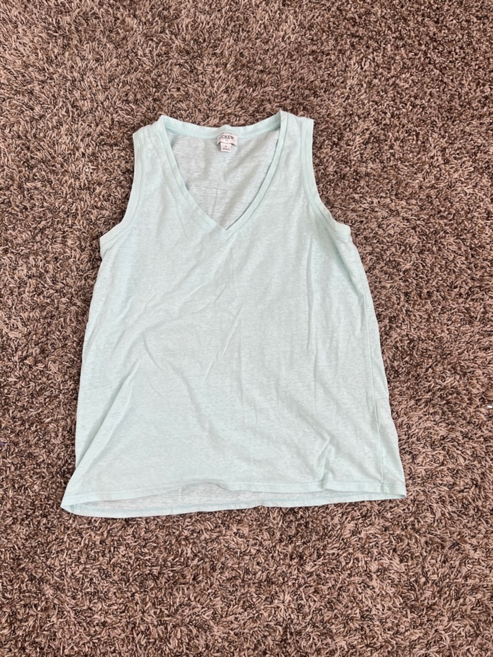 J. Crew Mint V-Neck Tank Top